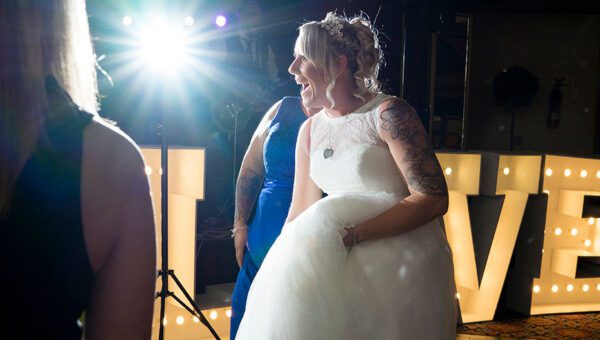 Electric-Zoo-Rock-And-Pop-Wedding-Band-For-Hire-Bride-Laughing